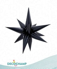 Black Starburst Balloon