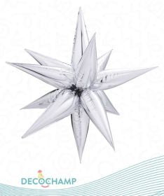 Silver Starburst Balloon